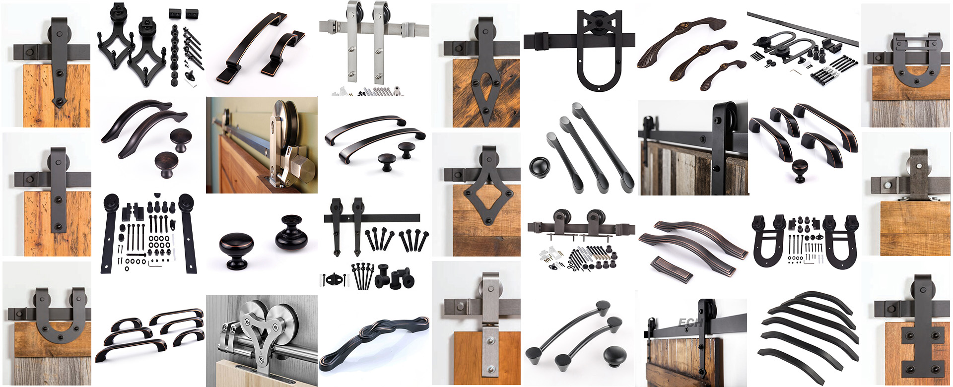 manija de puerta de granero negro