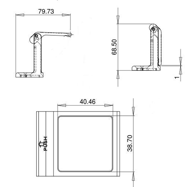 door latch EC HARDWARE
