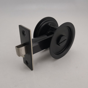 Black round Sliding Door Lock Privacy Lock 