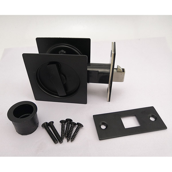 SSS Stainless Steel 304 square Diy Sliding Door Lock with Key euro