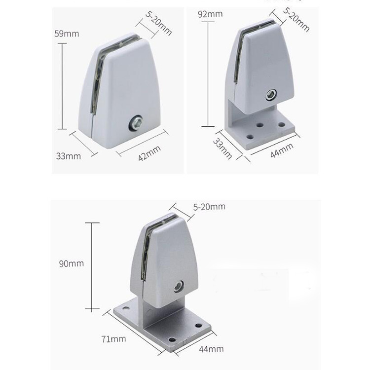 Aluminum Adjustable Protective Panel Clamps for Protection Sneeze Guard Stand for Office Safety, Employees, Workers, Customers