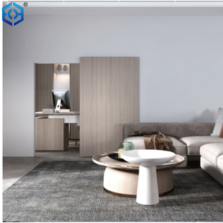 Floating Sliding Barn Door Hardware Soft Closing Interior Wall Mount Hidden Track Rolling Kit