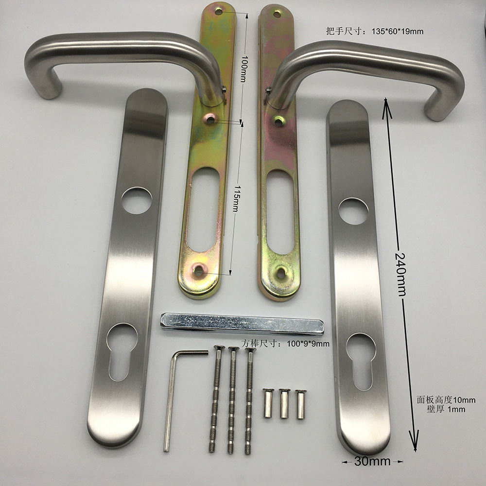 Stainless Steel 304 Tubular Narrow Panel Door Handle for Aluminum Frame