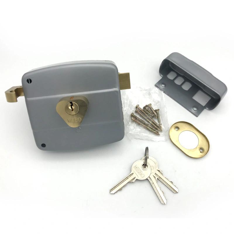 120mm Mexico Model Brass Chapa Cerradura Fichadura Night Latch Solid Cylinder Security Chain Door Rim Lock