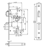 Fire Rated Sash Lock CE Marked To En12209 EN1634-1 Entrance Mortise Lock Usd in Public Place