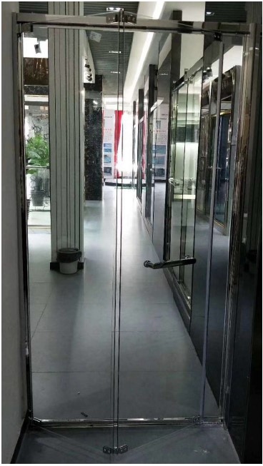 Commercial design waterproof glass folding shower door