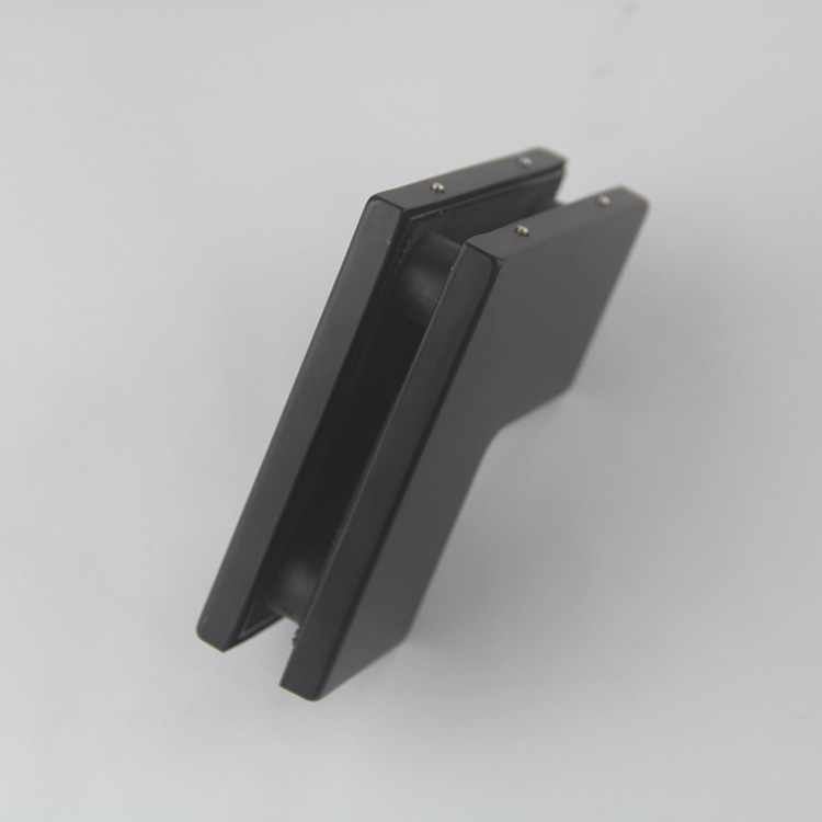 Black Glass Hardware Fitting Manufacturer Small L Glass Patch Fitting
