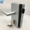 Silver Aluminum Office Glass Door Lock with Handles