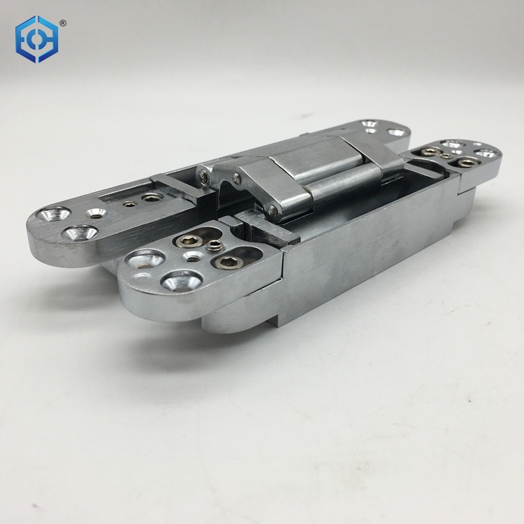 3D Adjustable Cross Door Hinges Invisible Concealed Hinges Zinc Alloy