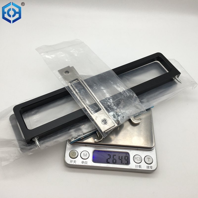 Matte Black Rectangle Thin Aluminum Alloy Sliding Door Lock Buy