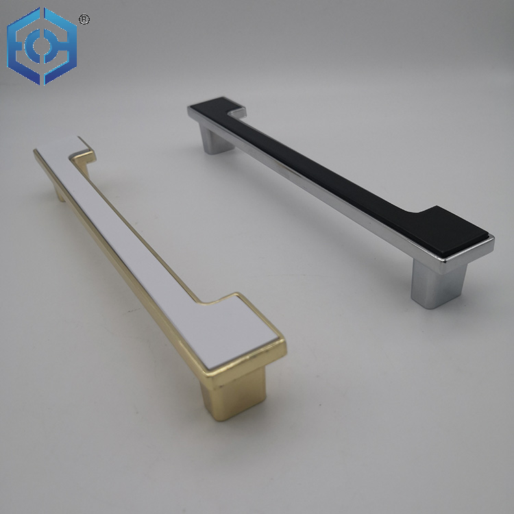 White Or Black Chrome Zinc Alloy And Plastic Factory Price Cabinet Handle 