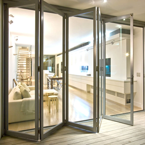 High quality aluminum alloy glass folding door with customized
