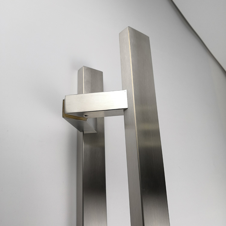 Silver SSS Stainless Steel Bathroom Hardware Square Rube Front Interior Designer Door Pulls Handles