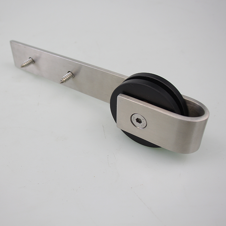 Satin Nickel Stainless Steel Mini Sliding Barn Door Hardware for