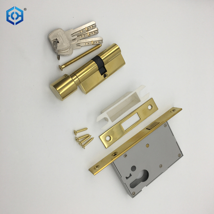 Golden Stainless Steel Mortise Hook Lock Suitable for Sliding Door Use