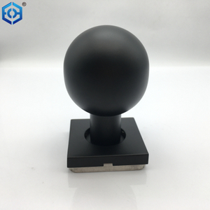 Black Stainless Steel Hollow Ball Mortice Knob on A Covered Rose