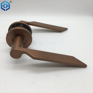 New Design Stainless Steel Solid Door Handle Lever on Round Rose Lever Set Rose Gold