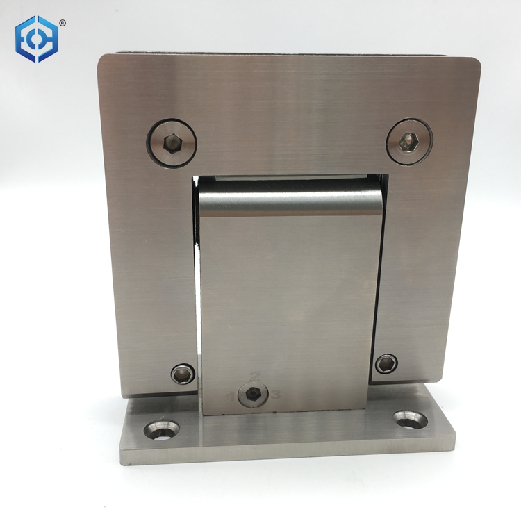 Square 90 Degrees One Side 304 Stainless Steel Glass To Wall Hydraulic