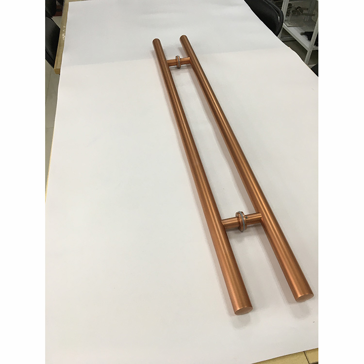 Copper Double Side Bar To Bar H Shape Stainless Steel Pull Door Handle Fit for Glass Door Wooden Door