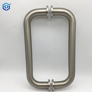 Brushed Nickel Brass Tubular Back-to-Back 3/4" Diameter Shower Door Pull Handles