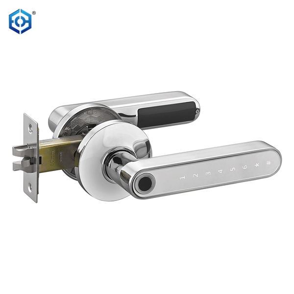 Smart Fingerprint Keypad Password Door Lock Anti-theft Security Handle Lock