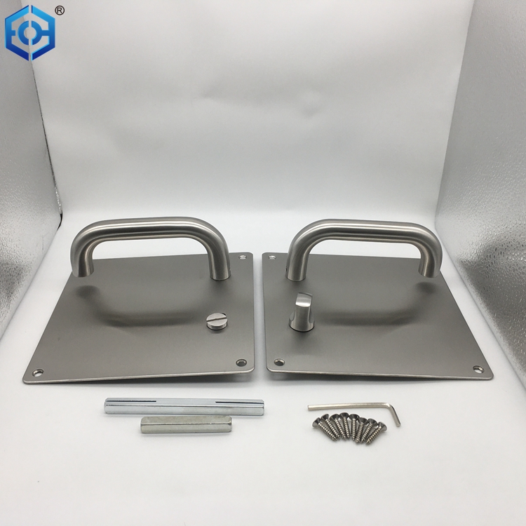 Stainless Steel Hollow Bathroom Lever Door Handle with Indicator on Back Plate Buy argos door