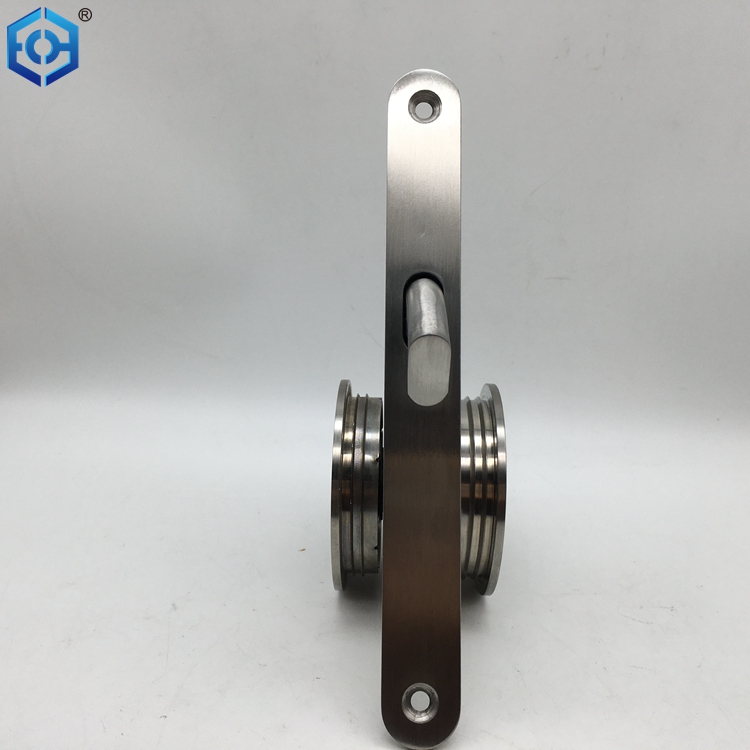 Sliding Pocket Door Mortise Lock with Round Trim 2" Backset Satin