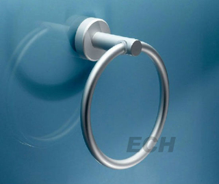 Silver Stainlesss Steel Modern Towel Ring (GHY-8962)