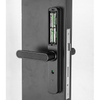 Black Narrow Stile Smart Home Hotel Residence Fingerprint Passcode Card Door Lock for Aluminum Frame Door