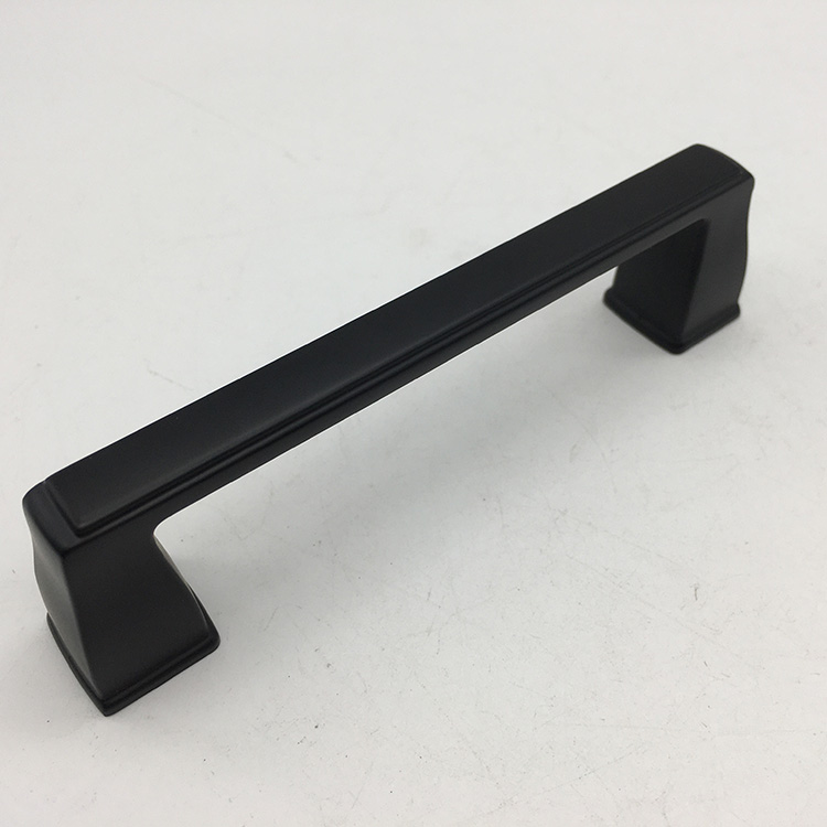 Drawer Matt Black Zinc Alloy Kitchen Cabinets Door Pull Handle