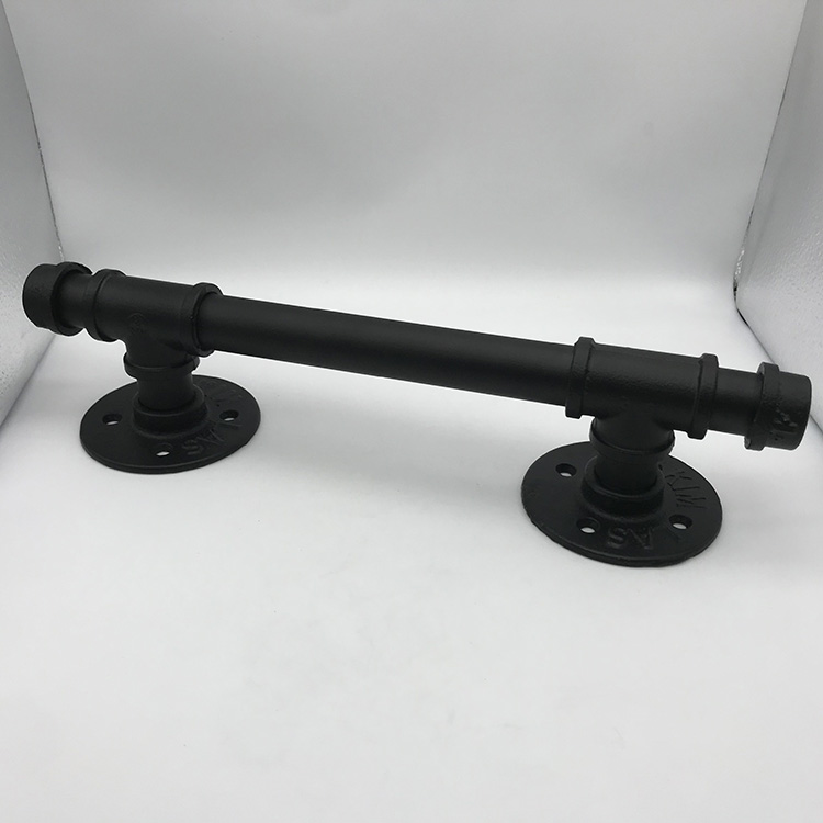 Pipe Barn Door Handle Black Rustic Industrial Grab Bar Towel Bar Handrail And Pull for Stairs Gate Garage