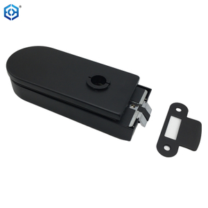 Black Stainless Steel Round Adjusting Sliding Glass Door Lock
