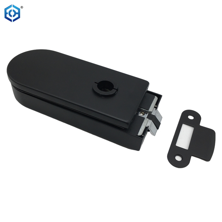 Black Stainless Steel Round Adjusting Sliding Glass Door Lock