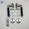 American Style Modern Luxury Stainless Steel Black Leather Interior Door Lever Handles Locks