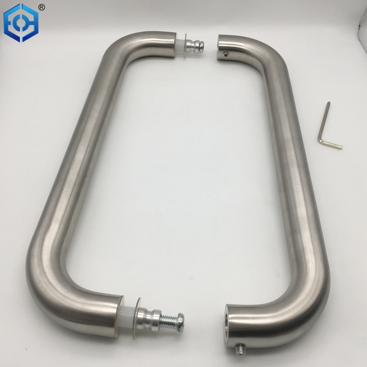 SUS304 Stainless Steel Polished Chrome Shower Glass Door Handle for