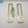 Satin Brass Slim Frame Aluminum Glass Sliding Door Lock 