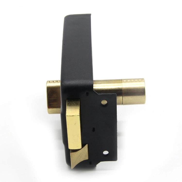 High Quality Door Brass Lock Black Night Rim Lock