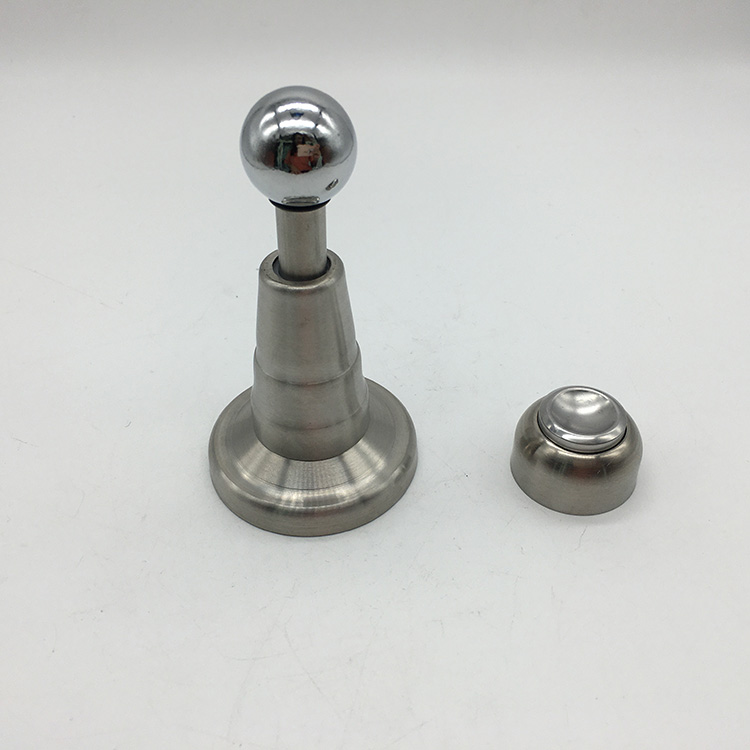 Stainless Steel Modern SoftCatch Door Stop in Brushed Satin