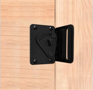 Black Barn Door Lock with Sliding Door Handle Large Size Privacy Latch Lock for Sliding Door