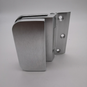 Silver Small Size Aluminum Door Hinge For Showroom Glass To Wall Glass Door Clip