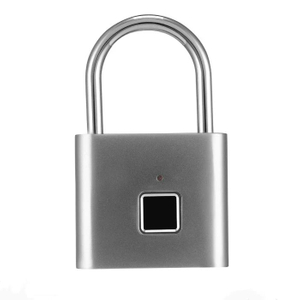 Travel Locks Hardware Security Waterproof Fingerprint Lock Smart Padlock with USB Charge Port And LED Light