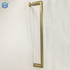 Satin Brass Double Sided Stainless Steel Glass Door Pull Handles Sliding Glass Door Handle with Door Knob