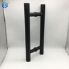 Round Matte Black Stainless Steel Glass Door Handle Interior for Home Matte Paint Black Door Handles Frosted Vintage