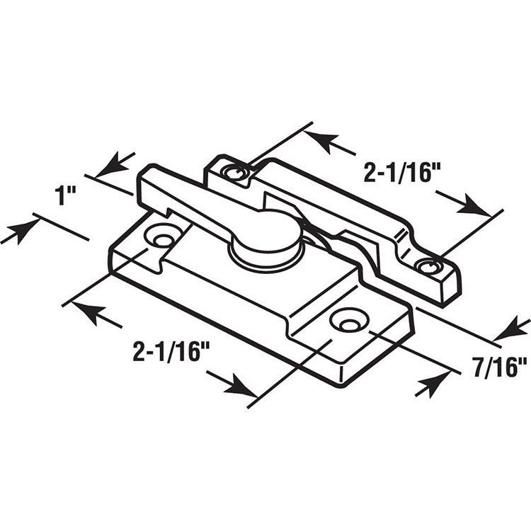 PrimeLine Products Keyed Sash Lock ChildProof Security Lock Only