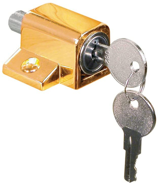 Defender Security Heavy Duty Wood Window Keyed Sash Lock Brass Plated