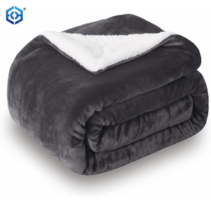 Fleece Throw Blanket, Reversible Super Soft Luxurious Plush Blanket Throw Size Dark Grey