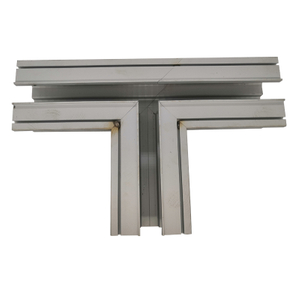 Aluminium Bi Folding Door 3 Sides Elbow Track Sliding Folding Glass Door Aluminum T Track Extrusion
