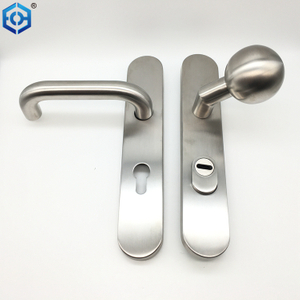 Stainless Steel Door Handle And Knob with Plate Silver