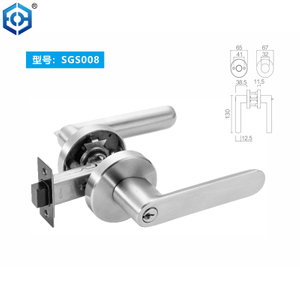 Heavy Duty Brushed Chrome Grade 1 Commercial Cylindrical Entry Door Handle with Lock and Clutch Function