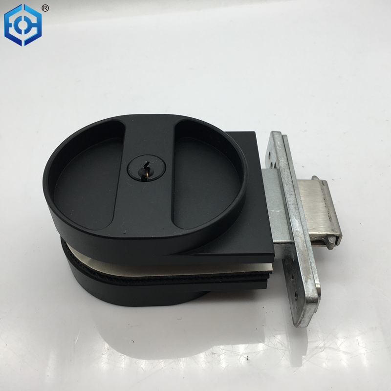 OEM/ODM China Matt Black Slim Frame Sliding Glass Door Lock With Key